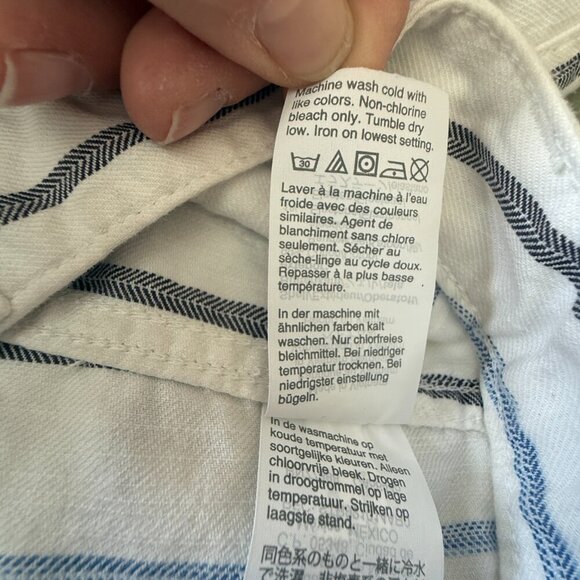 Women's 24 Madewell Slim Emmett Wide-Leg Crop Pants in Montpellier Stripe - Picture 8 of 8